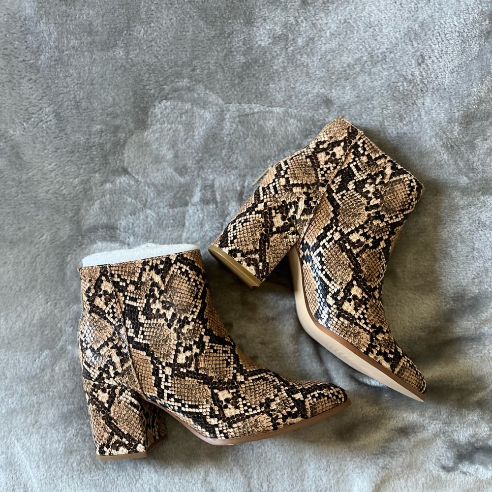 Snakeskin Ankle Boots